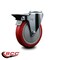 Service Caster 5'' Red Poly Wheel Swivel Bolt Hole Caster with Posi Lock Brake SCC-BH20S514-PPUB-RED-PLB - alternate 3